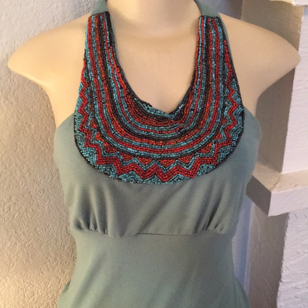 🦋 Sexy! ISSHU Beaded Halter Top